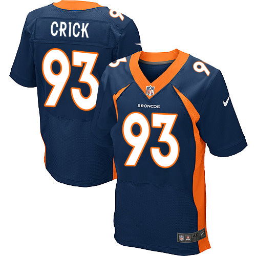 Men's Elite Jared Crick Nike Jersey Navy Blue Alternate - #93 NFL Denver Broncos